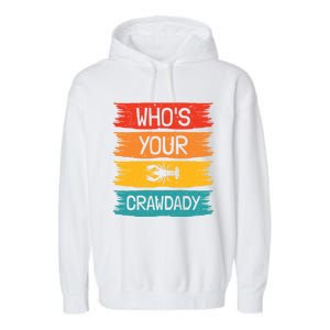 Whos Your Crawdaddy Crawfish Jester Beads Funny Mardi Gras Cool Gift Garment-Dyed Fleece Hoodie