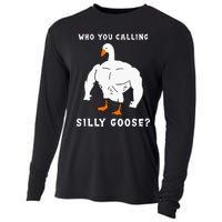 Who You Calling Silly Goose Funny Gym Meme Cooling Performance Long Sleeve Crew