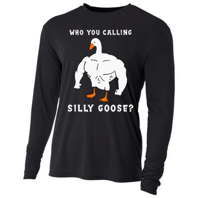 Who You Calling Silly Goose Funny Gym Meme Cooling Performance Long Sleeve Crew