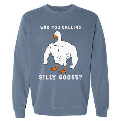 Who You Calling Silly Goose Funny Gym Meme Garment-Dyed Sweatshirt