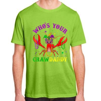 Whos Your Crawdaddy Crawfish Jester Beads Mardi Gras Funny Gift Adult ChromaSoft Performance T-Shirt