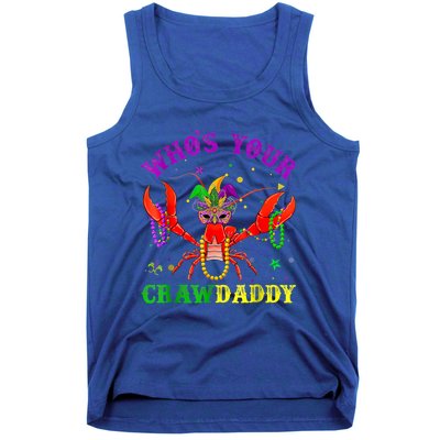 Whos Your Crawdaddy Crawfish Jester Beads Mardi Gras Funny Gift Tank Top