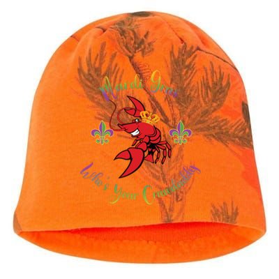 Whos Your Crawdaddy Crawfish Jester Mardi Gras Parade Gift Kati - Camo Knit Beanie