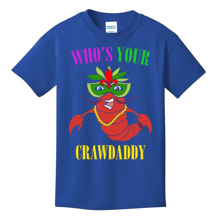 Whos Your Crawdaddy Crawfish Jester Beads Funny Mardi Gras Meaningful Gift Kids T-Shirt