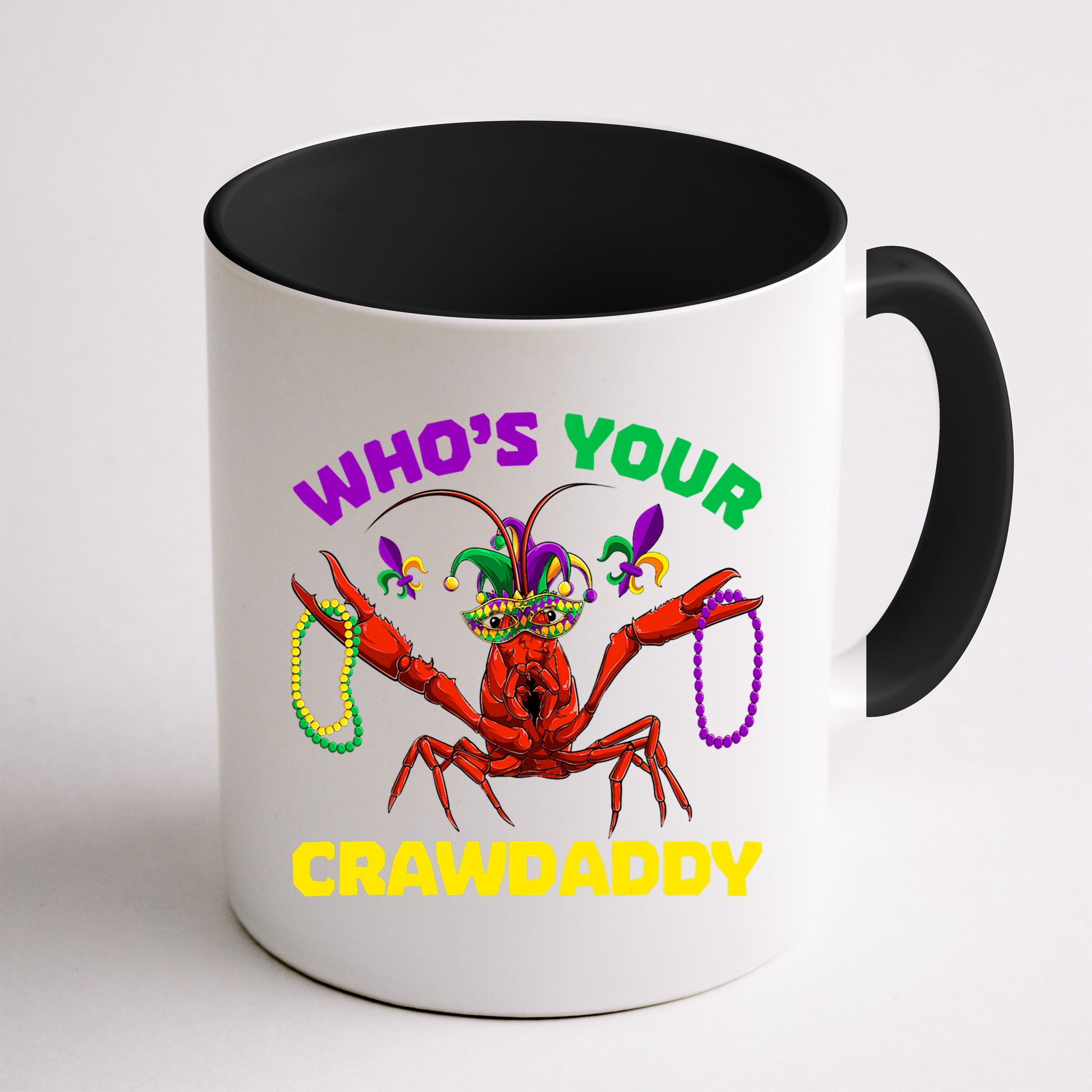 Whos Your Crawdaddy Crawfish Jester Beads Funny Mardi Gras Gift Mug
