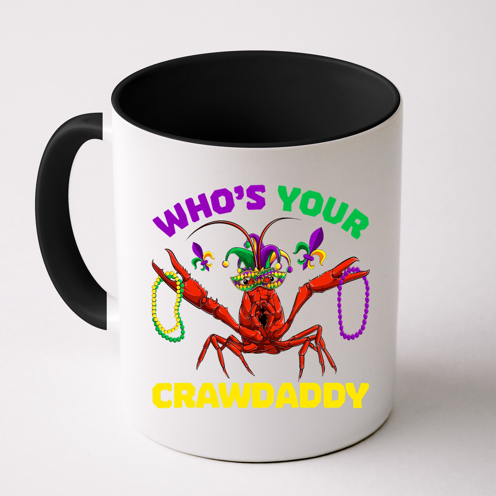Whos Your Crawdaddy Crawfish Jester Beads Funny Mardi Gras Gift Mug