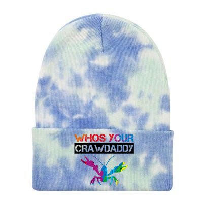 Whos Your Crawdaddy Tie Dye 12in Knit Beanie