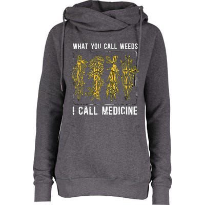 What You Call Weeds Natural Healing Apothecary Herbalism Womens Funnel Neck Pullover Hood