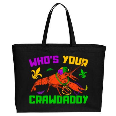 Whos Your Crawdaddy Mardi Gras Crawfish Carnival Parade Gift Cotton Canvas Jumbo Tote