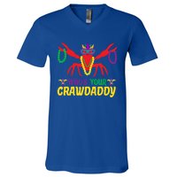 Whos Your Crawdaddy Merdi Gras Funny Gift V-Neck T-Shirt