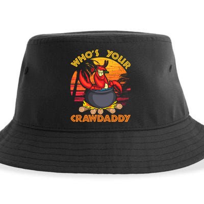 Who's Your Crawdaddy Cajun Crawfish Lobster Foodie Dad Cool Gift Sustainable Bucket Hat