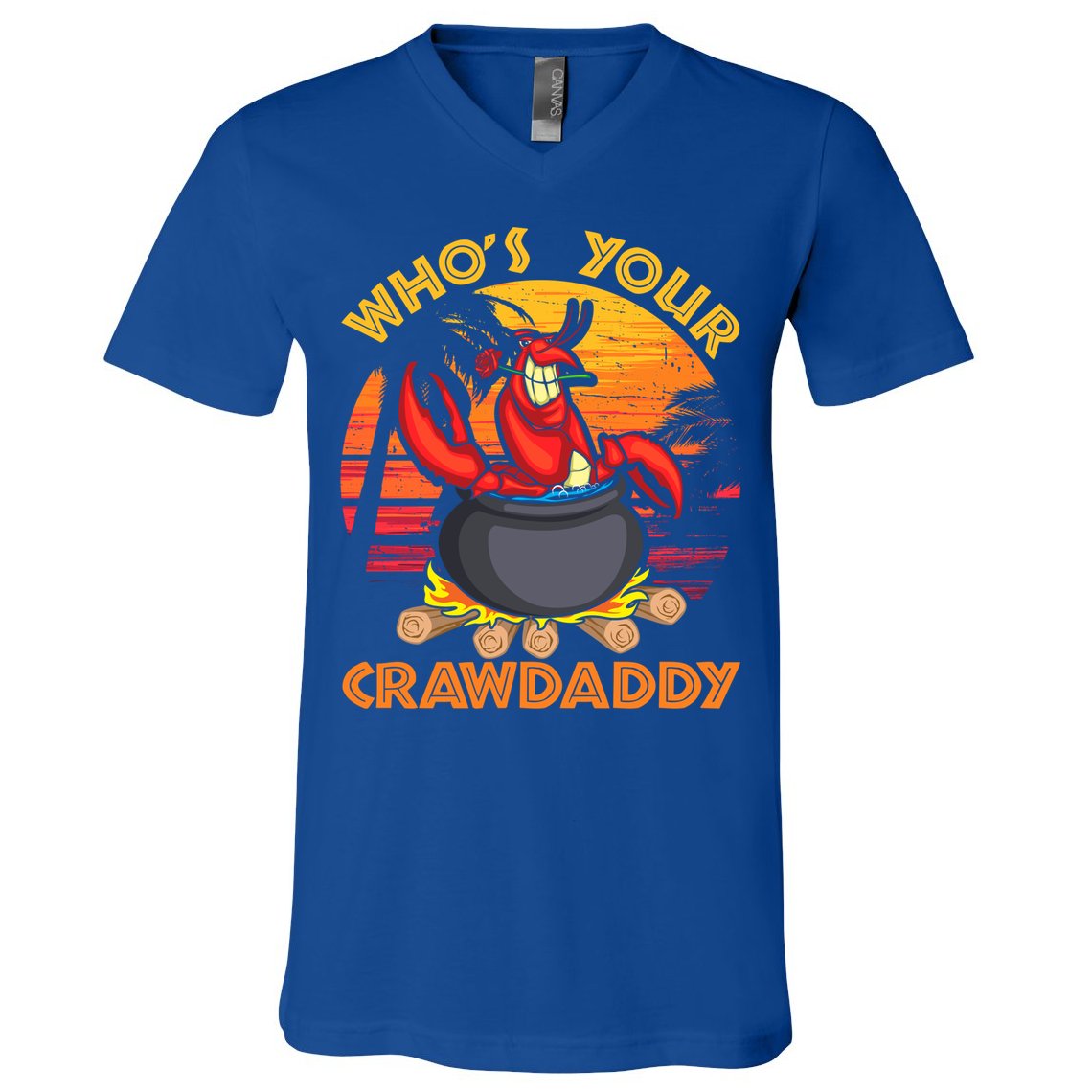 Who's Your Crawdaddy Cajun Crawfish Lobster Foodie Dad Cool Gift V-Neck T-Shirt