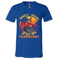 Who's Your Crawdaddy Cajun Crawfish Lobster Foodie Dad Cool Gift V-Neck T-Shirt