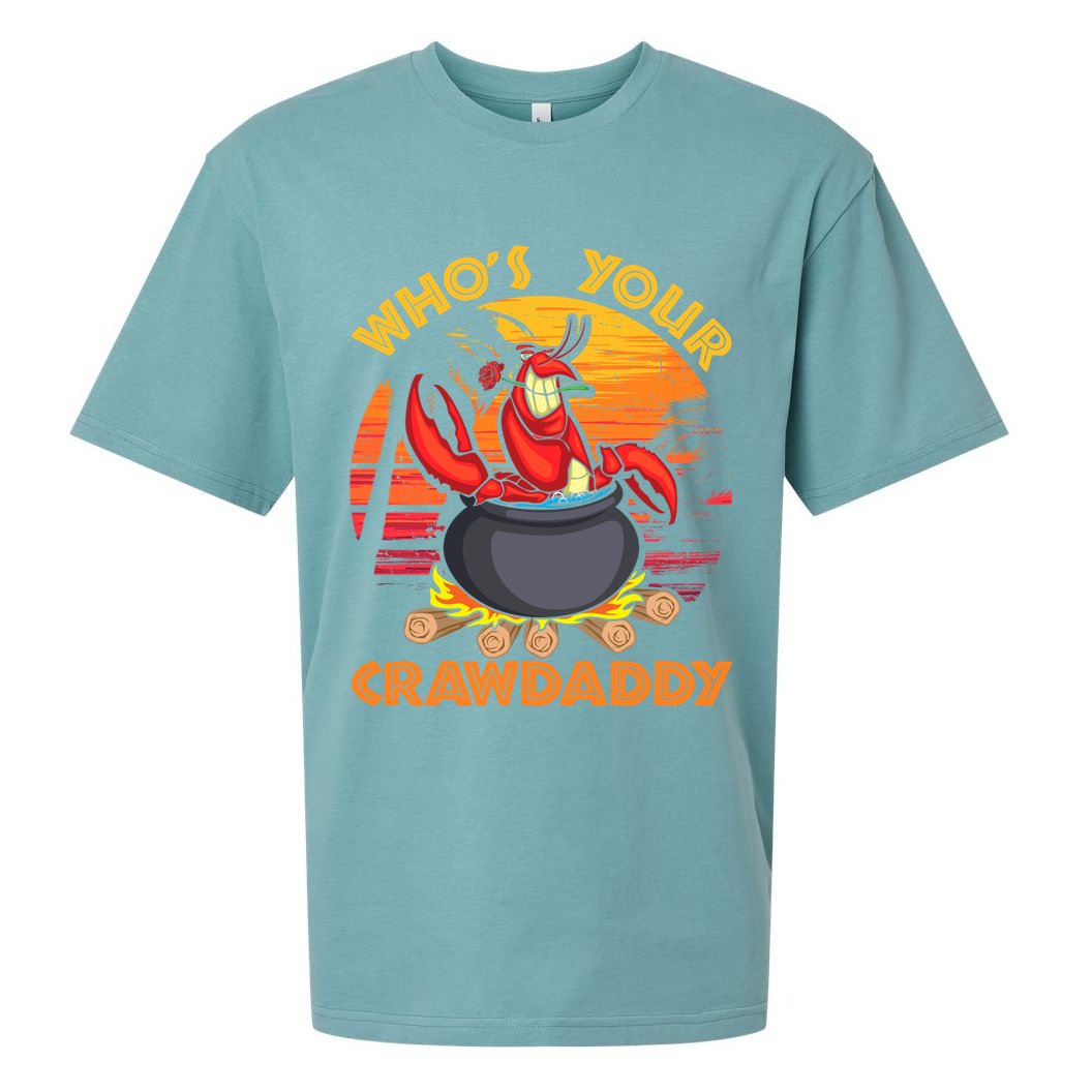 Who's Your Crawdaddy Cajun Crawfish Lobster Foodie Dad Cool Gift Sueded Cloud Jersey T-Shirt