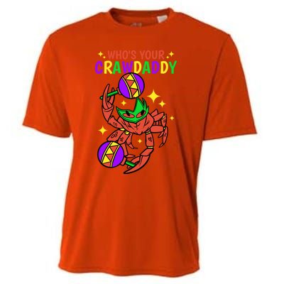 Who's Your Crawdaddy Cajun Mardi Gras Crawfish Gift Cooling Performance Crew T-Shirt