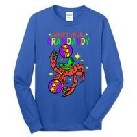 Who's Your Crawdaddy Cajun Mardi Gras Crawfish Gift Tall Long Sleeve T-Shirt