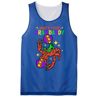 Who's Your Crawdaddy Cajun Mardi Gras Crawfish Gift Mesh Reversible Basketball Jersey Tank