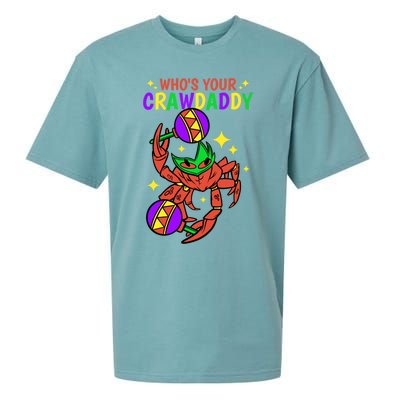 Who's Your Crawdaddy Cajun Mardi Gras Crawfish Gift Sueded Cloud Jersey T-Shirt