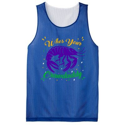 Whos Your Crawdaddy Crawfish Jester Beads Funny Mardi Gras Cute Gift Mesh Reversible Basketball Jersey Tank