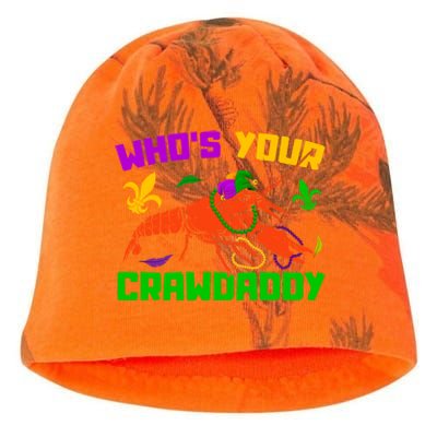 Whos Your Crawdaddy Mardi Gras Crawfish Carnival Parade Funny Gift Kati - Camo Knit Beanie