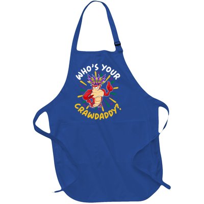 Who's Your Crawdaddy Crawfish Crayfish Mardi Gras Gift Full-Length Apron With Pockets