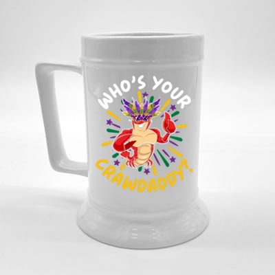 Who's Your Crawdaddy Crawfish Crayfish Mardi Gras Gift Beer Stein