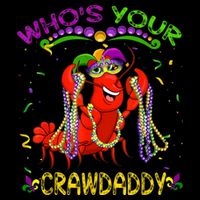 Whos Your Crawdaddy Crawfish Jester Beads Funny Mardi Gras Doggie Tank