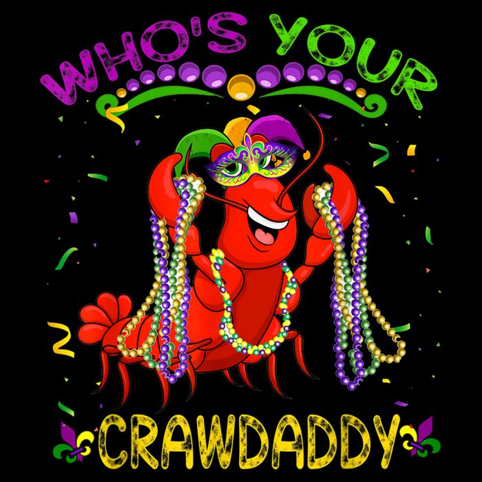 Whos Your Crawdaddy Crawfish Jester Beads Funny Mardi Gras Doggie Tank