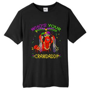 Whos Your Crawdaddy Crawfish Jester Beads Funny Mardi Gras Tall Fusion ChromaSoft Performance T-Shirt