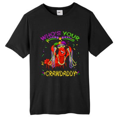 Whos Your Crawdaddy Crawfish Jester Beads Funny Mardi Gras Tall Fusion ChromaSoft Performance T-Shirt