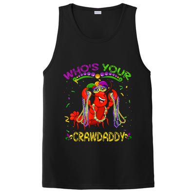 Whos Your Crawdaddy Crawfish Jester Beads Funny Mardi Gras PosiCharge Competitor Tank
