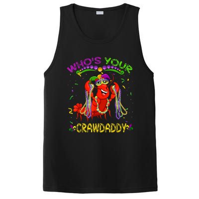 Whos Your Crawdaddy Crawfish Jester Beads Funny Mardi Gras PosiCharge Competitor Tank