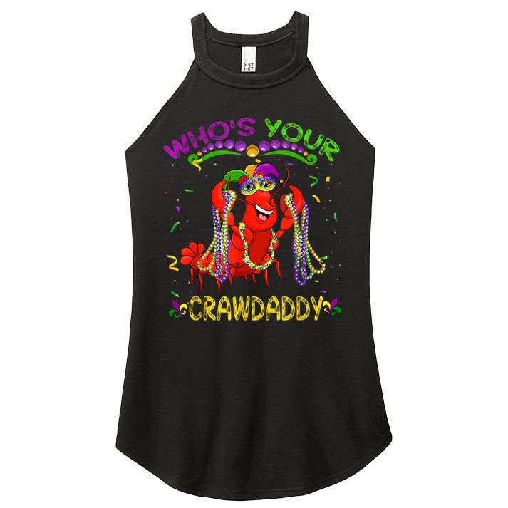Whos Your Crawdaddy Crawfish Jester Beads Funny Mardi Gras Women's Perfect Tri Rocker Tank