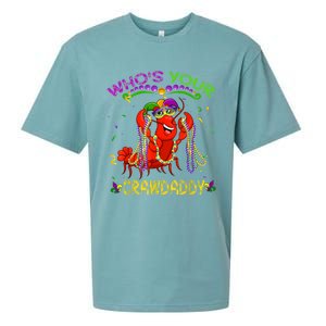 Whos Your Crawdaddy Crawfish Jester Beads Funny Mardi Gras Sueded Cloud Jersey T-Shirt