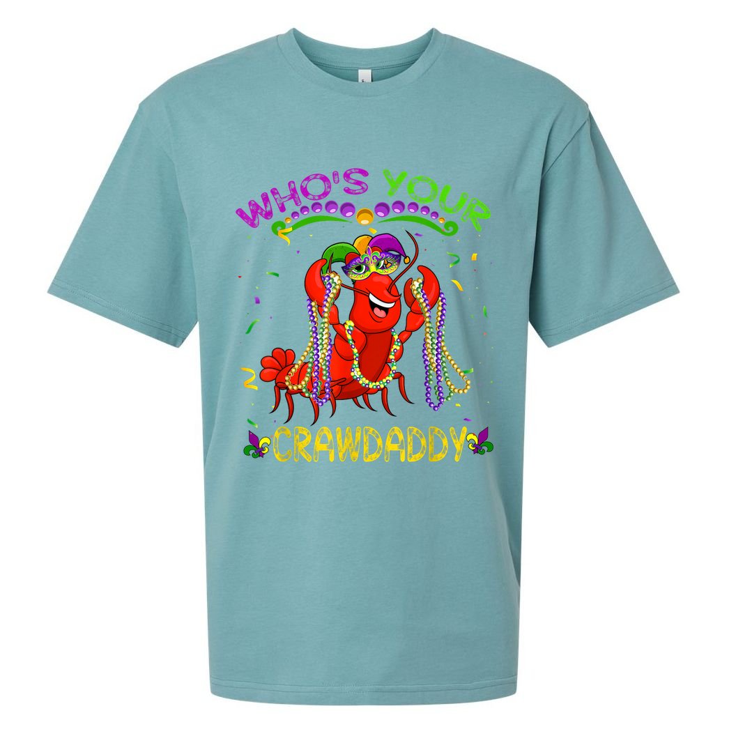 Whos Your Crawdaddy Crawfish Jester Beads Funny Mardi Gras Sueded Cloud Jersey T-Shirt