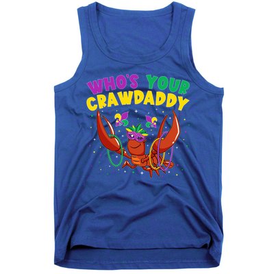 Who's Your Crawdaddy Crawfish Jester Beads Funny Mardi Gras Gift Tank Top