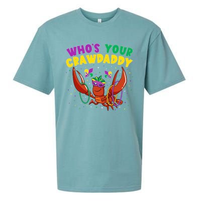 Who's Your Crawdaddy Crawfish Jester Beads Funny Mardi Gras Gift Sueded Cloud Jersey T-Shirt