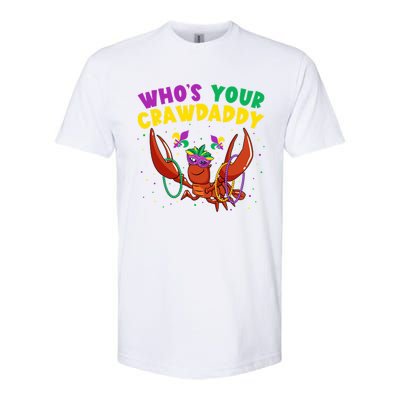 Who's Your Crawdaddy Crawfish Jester Beads Funny Mardi Gras Gift Softstyle CVC T-Shirt