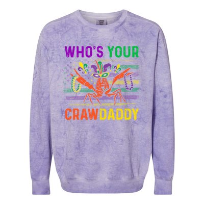 Who's Your Crawdaddy Crawfish Mardi Gras Carnival Outfit Meaningful Gift Colorblast Crewneck Sweatshirt