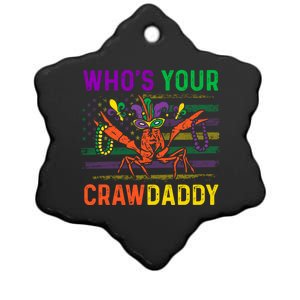 Who's Your Crawdaddy Crawfish Mardi Gras Carnival Outfit Meaningful Gift Ceramic Star Ornament