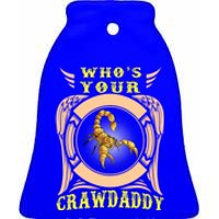 Who's Your Crawdaddy Crawfish Mardi Gras Gift Great Gift Ceramic Bell Ornament