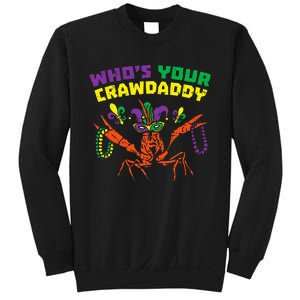 Whos Your Crawdaddy Crawfish Jester Beads Mardi Gras Sweatshirt