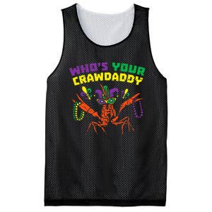 Whos Your Crawdaddy Crawfish Jester Beads Mardi Gras Mesh Reversible Basketball Jersey Tank