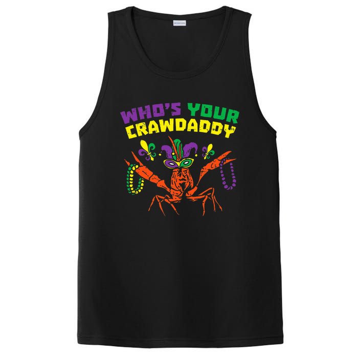 Whos Your Crawdaddy Crawfish Jester Beads Mardi Gras PosiCharge Competitor Tank