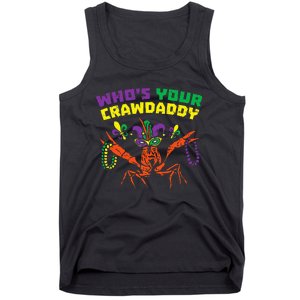 Whos Your Crawdaddy Crawfish Jester Beads Mardi Gras Tank Top