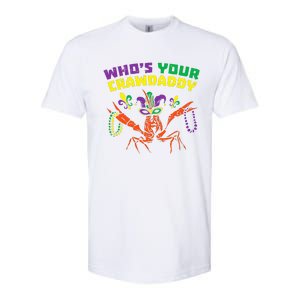 Whos Your Crawdaddy Crawfish Jester Beads Mardi Gras Softstyle CVC T-Shirt