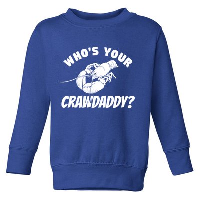 Who's Your Crawdaddy Funny Crawfish Seafood Lobster Lover Gift Toddler Sweatshirt