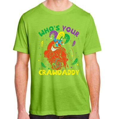 Whos Your Crawdaddy Mardi Gras Crawfish Jester Beads Funny Adult ChromaSoft Performance T-Shirt