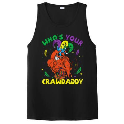 Whos Your Crawdaddy Mardi Gras Crawfish Jester Beads Funny PosiCharge Competitor Tank