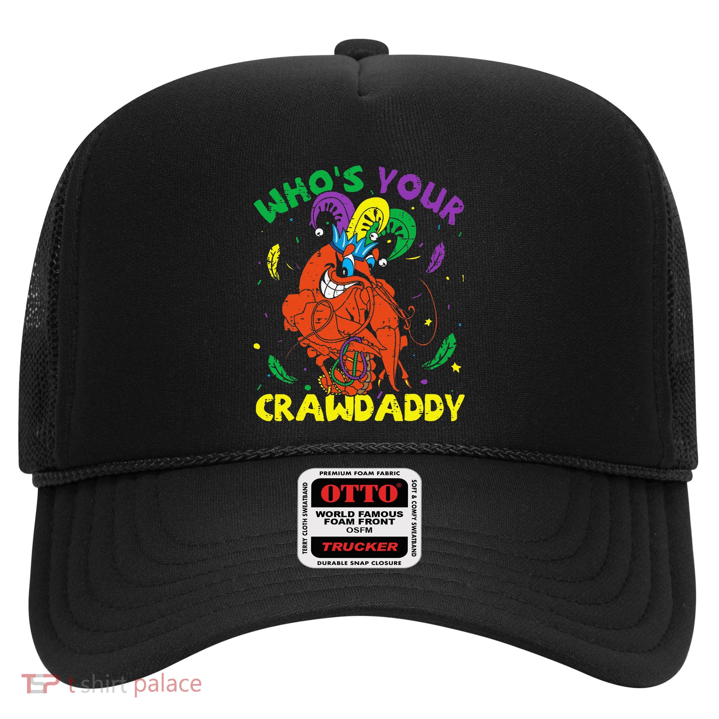Whos Your Crawdaddy Mardi Gras Crawfish Jester Beads Funny Trucker Hat